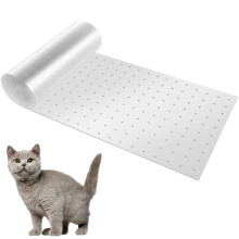 Beenle-Icey Carpet Cat Scratch Protector with Nail Bottom Non-slip Cat Scratching Transparent Anti Dog Scratch Pad Reusable Door Guard for Door