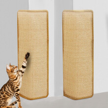 Editbar Pack of 2 Cat Scratching Mat, Sisal Scratching Mat, 60 x 30 cm, Wall Cat Scratching Board, Sisal Doormat Carpet Mat for Sofa Furniture Door