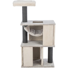 TRIXIE Cat Tree Juliano 45 in Grey ? Multi-Level Cat Scratching Post with Sisal Column, Hammock, Scratching and Play Options ? Cozy & Sturdy ? 44457