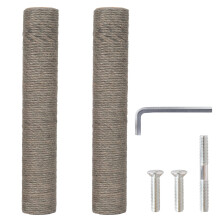 Pinkgarden Natural Sisal Replacement Cat Scratching Post, M8 Cat Scratch Post Refill Pole Parts for Refurbishment, Grey, Include Screws