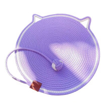 Cotton Rope Cat Scratcher Mat, Round Horizontal 16.9'' Scratching Pads Rug for Indoor Cats, Furniture Protector for Floor, Wall, Couch, Carpet, Sofa,