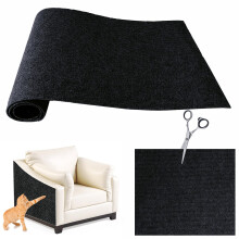 FaAmour Cat Scratching Mat, 40x200cm, Wall Mounted, DIY, Furniture Scratch Protector, Ideal for Floors, Sofas, Chairs (Black)