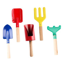 5Pcs Gardening Tools Set with Ergonomic Wooden Handle Shovel Rake for Potted Plants Soil Care