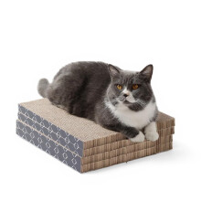 Hide & Scratch Cat Scratcher Pad ? 4 Pack | Double-Sided Cardboard Refills for Our Scratching Box | Reversible Corrugated Board for Indoor Cats | Toy