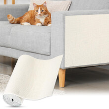sourcing map Self-Adhesive Cat Scratching Mat, 1 Roll 118" x 11.8" Couch Protector from Cat Claws for DIY Sofa, Wall, Doors, Cut Anti Cats Scratch Pad
