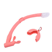 2-in-1 Silikon Roll Up Schnorchel rosa Freediving