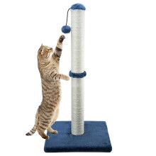 Dimaka 29" Tall Cat Scratching Post, Claw Scratcher Sisal Rope Covered Soft Smooth Plush, Vertical Scratch [Full Strectch], Modern Design 29 Inches