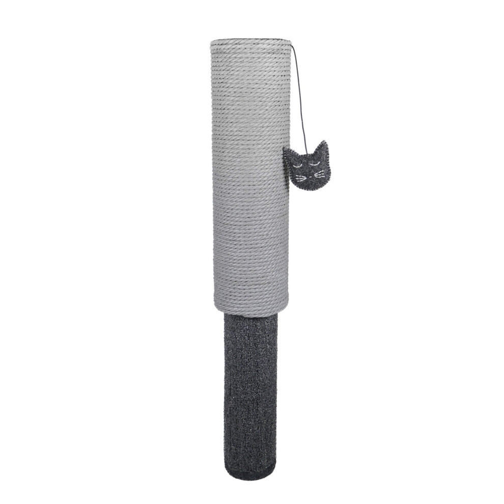 Rosewood Charcoal Adjustable Pole Scratcher, Cat Scratch Post Extends From 69Cm To 82Cm, Features Hanging Cat Toy, Twist-To-Adjust, Ideal For Grey