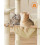 FEANDREA FEANDREA Cat Tree, Stable Cat Tower, 2 Plush Perches, 143cm, Beige PCT15BE 5