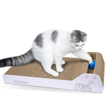 Aibuddy Cat Scratcher, Incline Scratching Pad Reversible Cardboard Lounge Bed with Ball Toy Catnip [ 45x 24 x 8.5 cm, Superior Cardboard &
