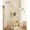 FEANDREA FEANDREA Cat Tree, Stable Cat Tower, 2 Plush Perches, 143cm, Beige PCT15BE 2