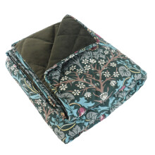 Rosewood x Morris & Co. Blackthorn Pet Blanket for Dogs and Cats, 150 x 100 cm, Green, Dog Blanket/Throw with Soft Velvet Reverse, Easy-Care, Luxury