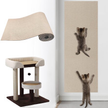 Cat Scratching Mat, 200?40 cm Self Adhesive Cat Scratching Board, Trimmable Cat Scratch Pad, Anti Scratch Furniture Protector for Walls Floors Sofas,