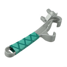 Aluminum Alloy Drum Bung Wrench and Bucket Lid Opener for 555 Gallon Drums with Ergonomic Grip