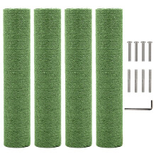 Kathson 4PCS Cat Scratching Post Replacement 15" Natural Jute Spare Extension Scratch Post for Cats Tree DIY Craft Refill Pole Parts Hemp Rope