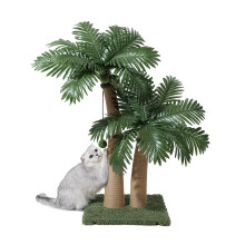 Furlogy Cat Scratching Post Cat Scratcher, 92cm Tall Scratch Post for Cats with Natural Sisal Rope, 5 Interactive Balls and 2 Curved Design Scratching