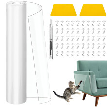 Cat Anti Scratch Furniture Protector Tape, 30cm?5M Sofa Door Protector from Pets Dog, Transparent Self-adhesive Stop Cat Scratching Protection for