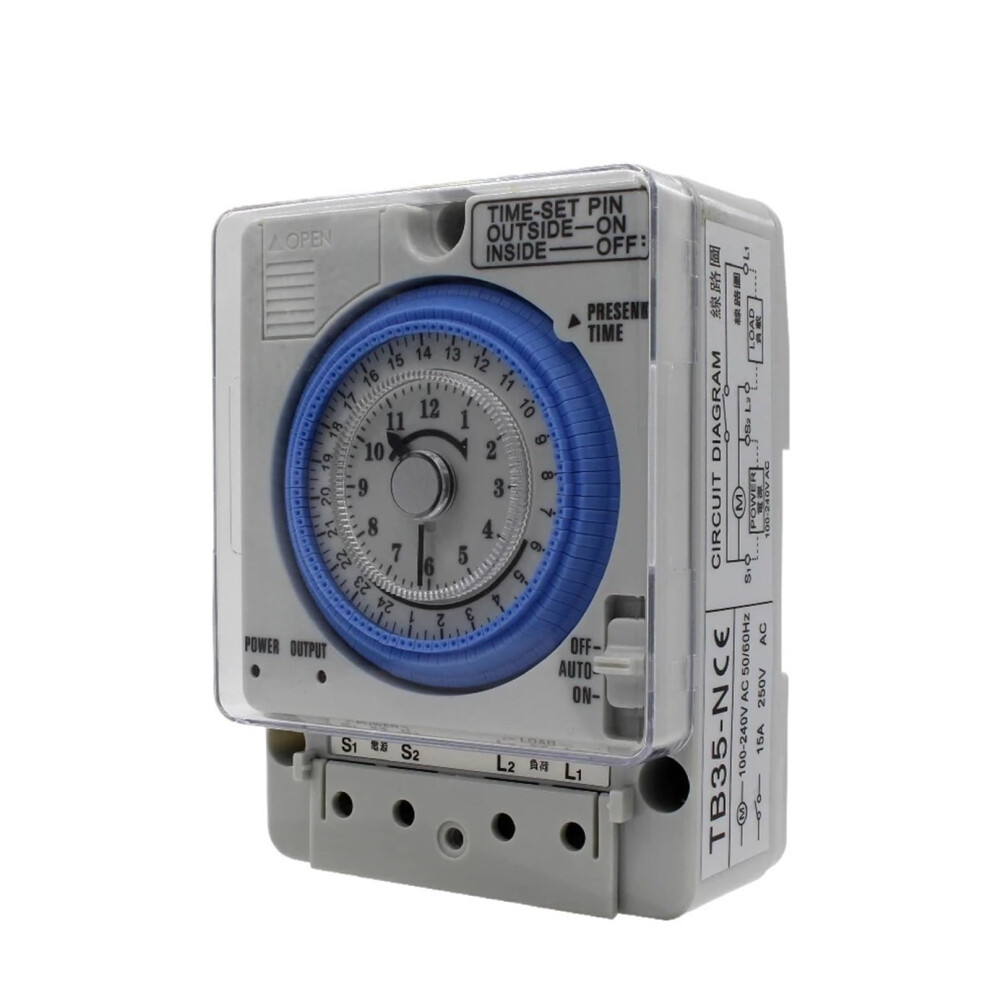 Din Rail Programmable Timer Switch 100240V 15A For Water Heater With Precise Time Control 9113335339583