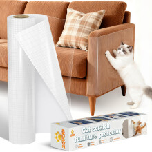 Transparent Anti Cat Scratch Furniture Protector 43cm x 5m Roll: ZQVCNF 0.12mm Thick Self-Adhesive Sofa Protectors from Pets - Cat Anti Scratch Tape
