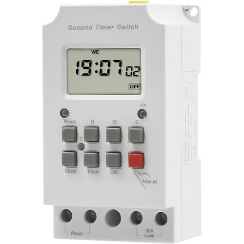 Digital Time Switch 30A 12V Programmable Timer for Accurate Scheduling and Energy Saving 2