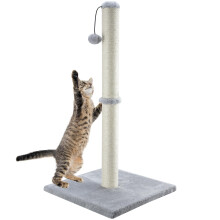 Dimaka 86 cm Tall Ultimate Cat Scratching Post, Claw Scratcher with Sisal Rope and Covered with Soft Smooth Plush, Vertical Scratch [Full Stretch],
