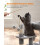 FEANDREA FEANDREA Cat Tree, Small Cat Condo, 72 cm, 3 Pompoms, Light Grey PCT121W01 5