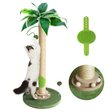 Fantasreen Scratching Post 84cm Cat Scratcher, Tall Scratching Posts for Indoor Cats with Toy and Interactive Ball Self Groomer for Kittens Adults