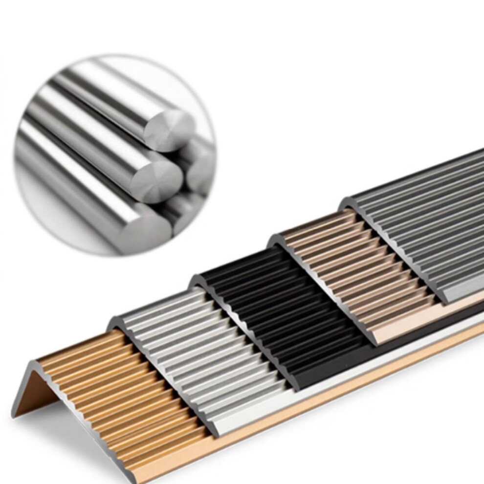 Aluminum Threshold Strip 90Cm Silver Door Transition Ramp Trim 50X30mm For Interior Doorways 9070919387746