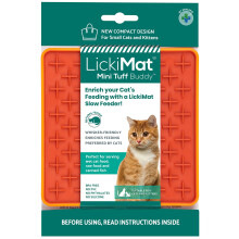 LickiMat Mini Tuff Buddy Cat Food Mat, Cat Slow Feeder for Boredom & Anxiety Relief for Cats, Perfect for Food, Treats, Yoghurt & Peanut Butter, Fun
