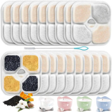 Acmerota Cat Water Fountain Filters for Catit Pixi Cat Drinking Fountain 18-Pack Pet Fountain Filter Replacement for PIXI Cat Fountains for Drinking