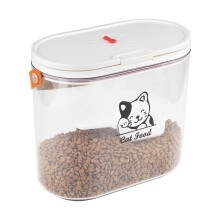 Airtight Pet Food Container With Lid and Scoop - Cat Dog Treat Organizer, BPA Free,Cat Food Storage Containers Time Tracking Food Snack Bucket for