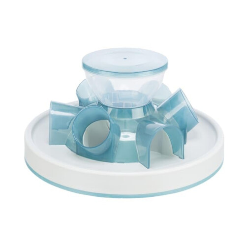 Trixie Trixie Cat Activity Tunnel Feeder, Multicolored (Maroon/White),? 28 cm/14 cm