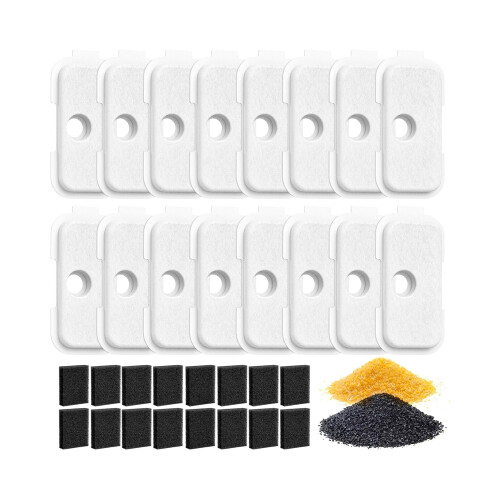 16-Pack Cat Water Fountain Filters for Petlibro Dockstream (PLWF005, PLWF115, PLWF105) ? Triple Filtration Petlibro Water Fountain Filter