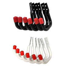 Heavy Duty Garage Storage Hooks 6 Pack Black and White Wall Mount Tool Hooks for MultiZone Organization