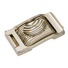 Egg Slicer with Stainless Steel Wires, Heavy Duty Aluminium Egg Cutter for Fruits and Mushrooms, Golden