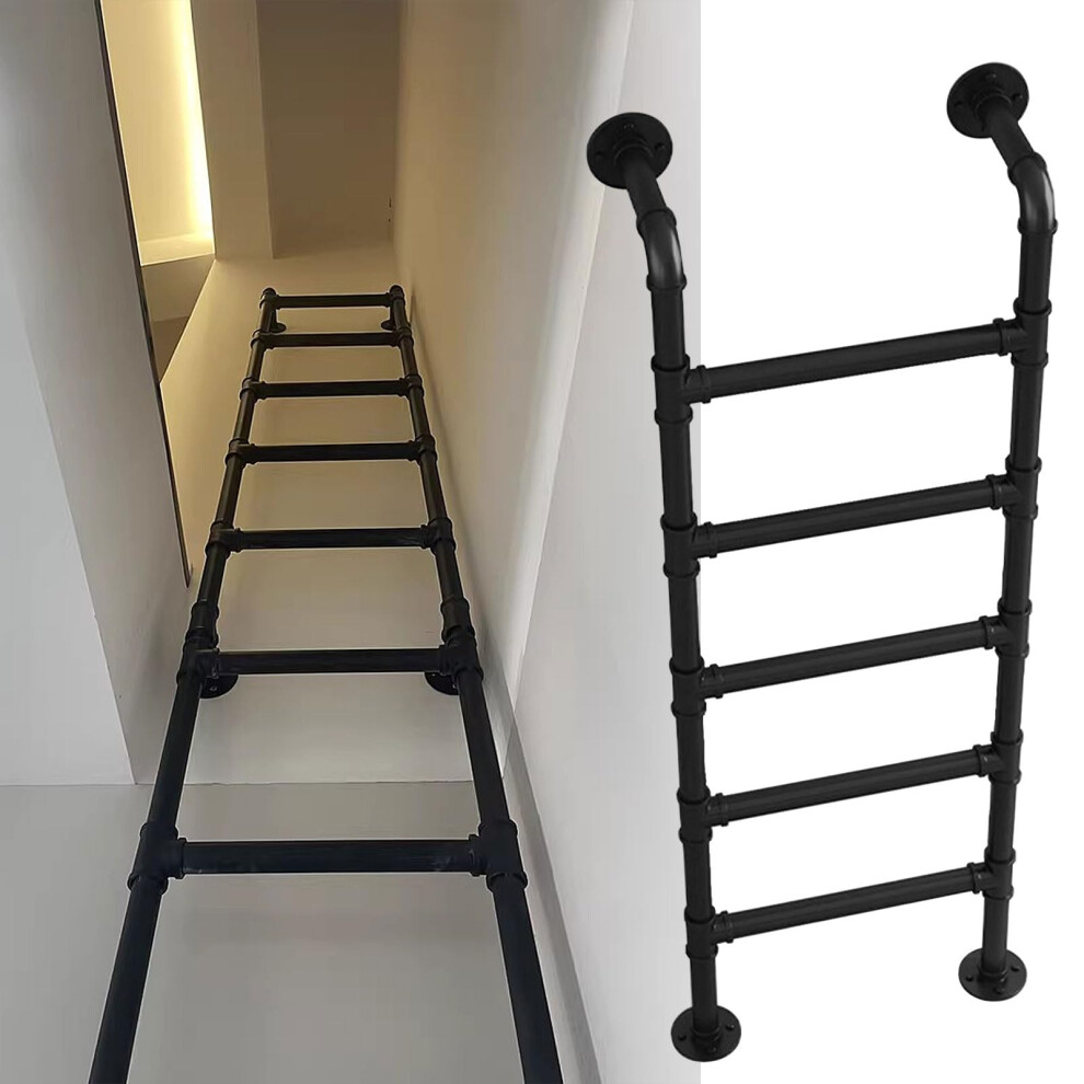Adjustable Metal Basement Egress Ladder 3.3Ft9.8ft, Heavyduty Window Well Fire Escape Ladder 330Lbs 9070919388057