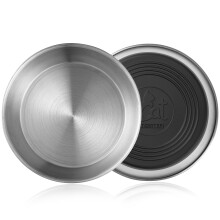 Wellbro Stainless Steel Cat Bowls, 2 Pcs Cat Bowls for Food and Water, 15cm Wide Whisker Fatigue Feeding Bowls Non-Slip Dishes Plates for Cats (2Pcs)