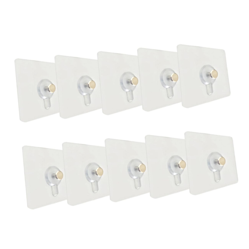 10Pcs Adhesive Picture Hooks Invisible Nontrace Wall Hanging Hooks For Damage Photo Frames 9070919388118