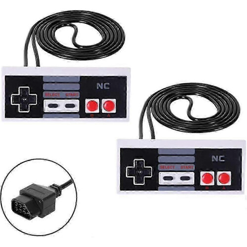 Klassische NES-Controller für NES 8-Bit-Unterhaltungssystem-Konsolensteuerfeld (2 PCs) –