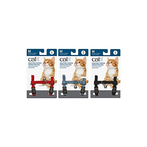 Catit Catit Nylon Adjustable Cat Harness, Medium, Black 2