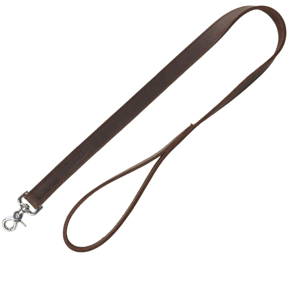 Trixie Rustic Fatleather Leash, L-Xl: 1.0 M/25 Mm, Dark , 0.194 Kg Brown