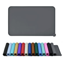 Reopet Silicone Pet Feeding Mat, Waterproof Dog & Cat Food Mat with Raised Edges, Prevent Spill