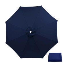 10FT Patio Umbrella Replacement Canopy 6 Ribs Waterproof Outdoor Cover with UV Sun Protection