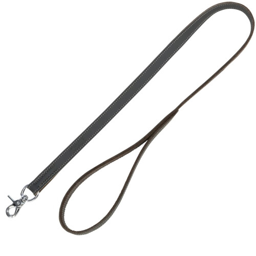Trixie Rustic fatleather lead, M?L: 1.00 m/20 mm, grey
