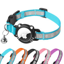 Ytanest Airtag Cat Collar, Reflective Air Tag Cat Collar with Apple Air Tag Holder, Breakaway Tracker Gps Collar for Small Cats, Kittens and Puppies,