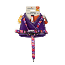 Doodlecat - Cat Harness and Lead Set - Adjustable Step In Mesh Cat Harness with Reflective Piping, Breathable Fabric and Secure Fit for Outdoor