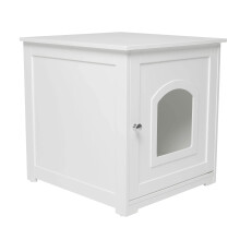zoovilla Kitty Litter Loo ? Hidden Litter Box Furniture, White