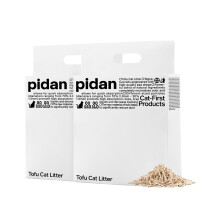 pidan Tofu Cat Litter (2x2.4kg/6L) 100% Natural, Flushable & Clumping, Ultra-Absorbent, Fast-Drying, Dust-Free, Low-Tracking Odour Control