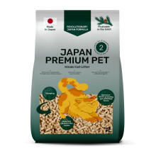 Japan Premium Pet Natural Clumping Cat Litter, Odour Control, Flushable Cat Litter Pellets, Wood Granules, 7 litres.