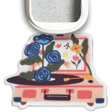 Lukamoo? Cute Cat Litter Mat (60x40cm), Large, for Kitty Litter & Cute Cat Litter Box, Accessories for Indoor Cats. (Record Player)
